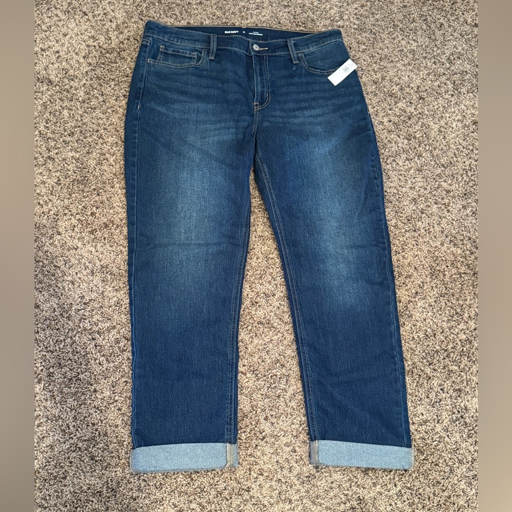 Old Navy Dark Blue Boyfriend Jeans